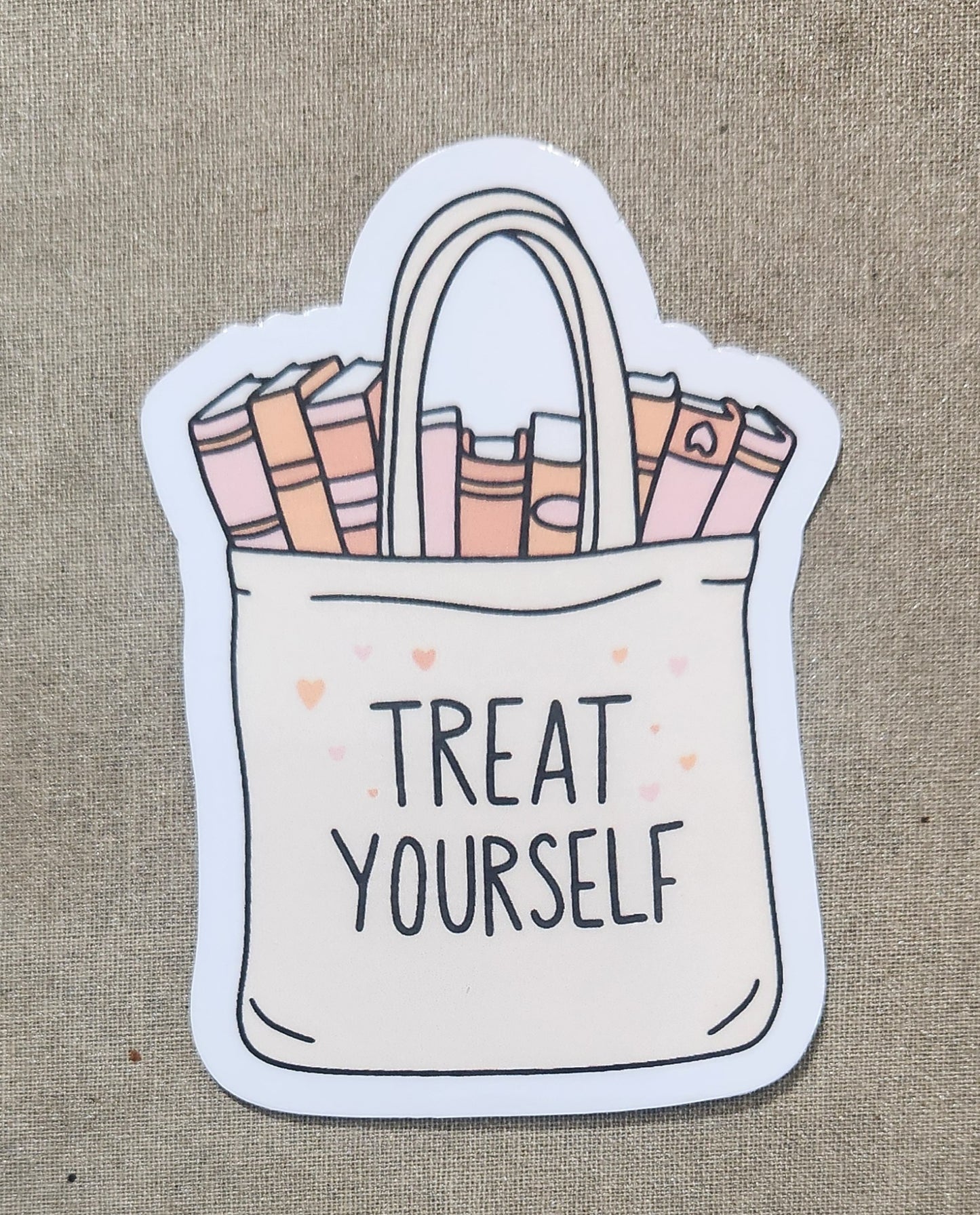 Treat Yourself Bag of Books Sticker