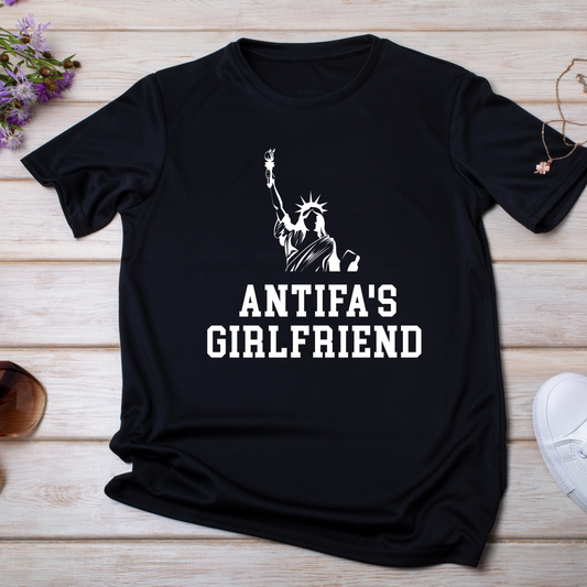 Antifa's Girlfriend T-Shirt (White Version)