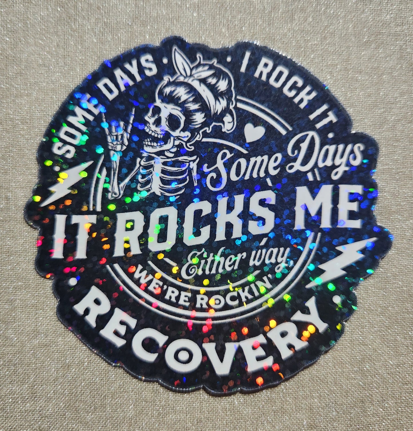 We're Rockin' Recovery Sticker