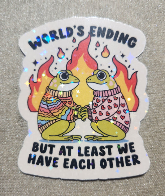 World's Ending Froggie Sticker