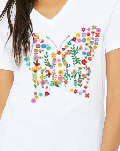 Floral Butterfly Subtle Anti-Trump T-Shirt