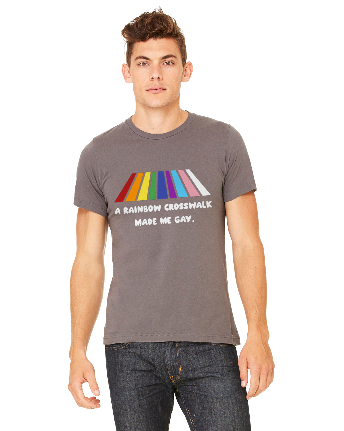 A Rainbow Crosswalk Made Me Gay T-Shirt