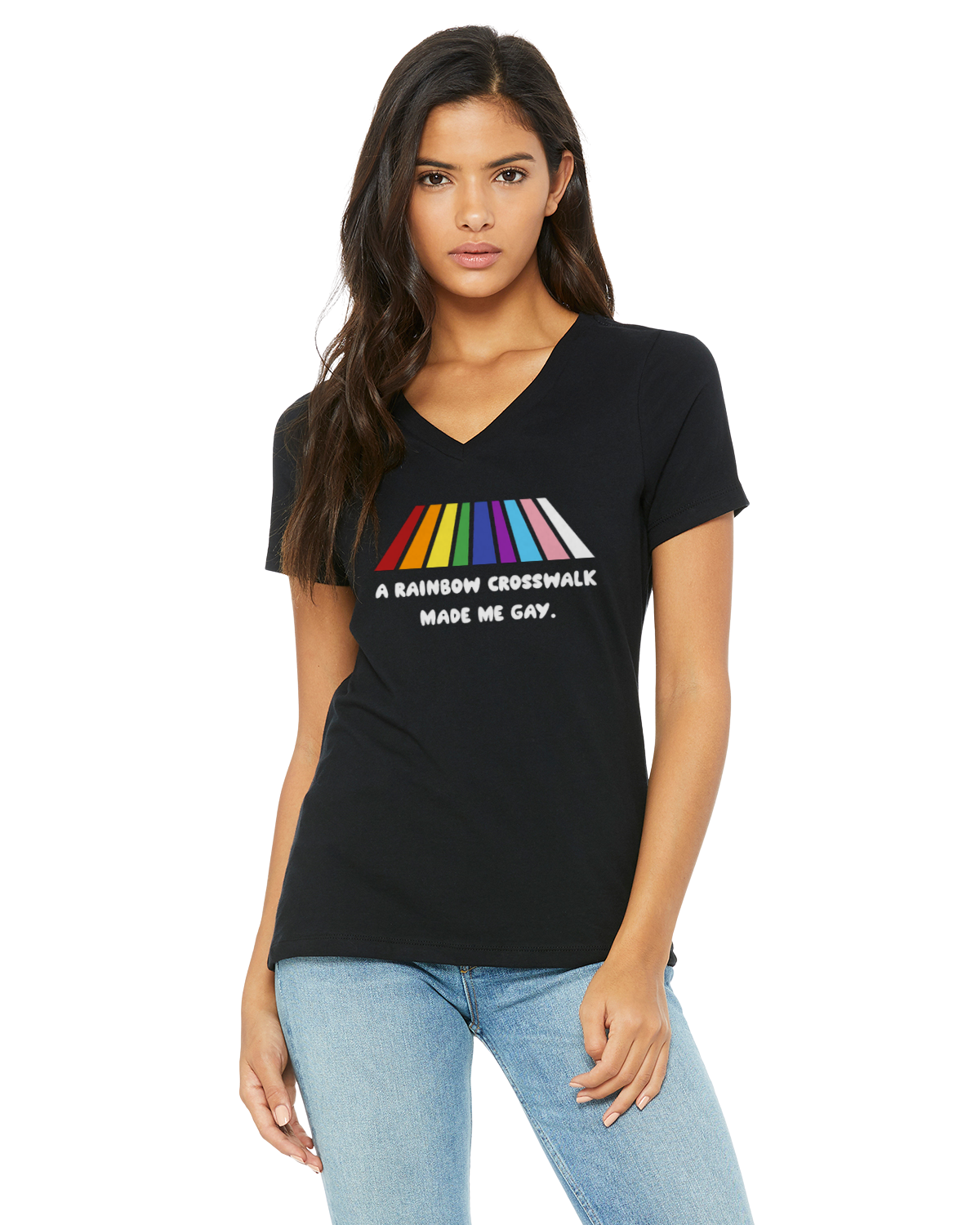 A Rainbow Crosswalk Made Me Gay T-Shirt
