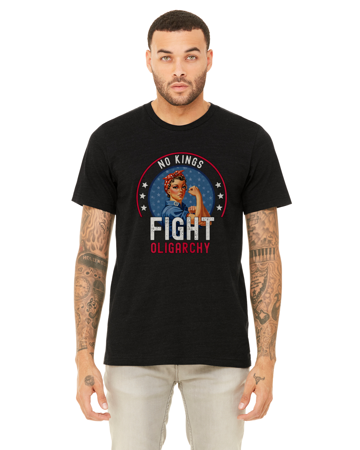 No Kings Fight Oligarchy Rosie T-Shirt