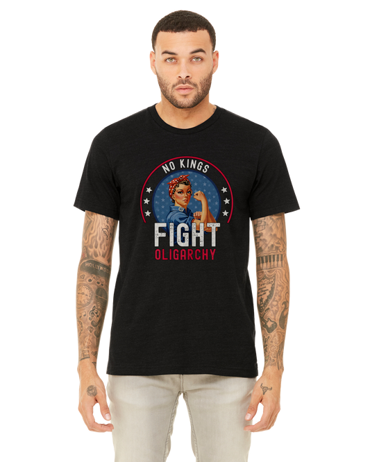 No Kings Fight Oligarchy Rosie T-Shirt