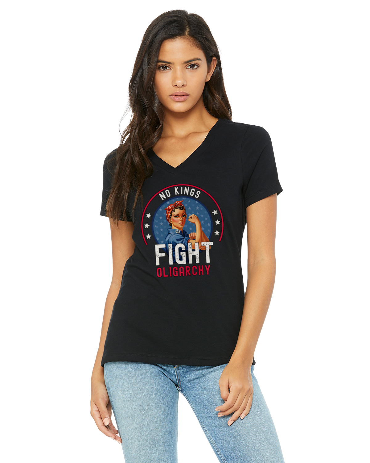 No Kings Fight Oligarchy Rosie T-Shirt