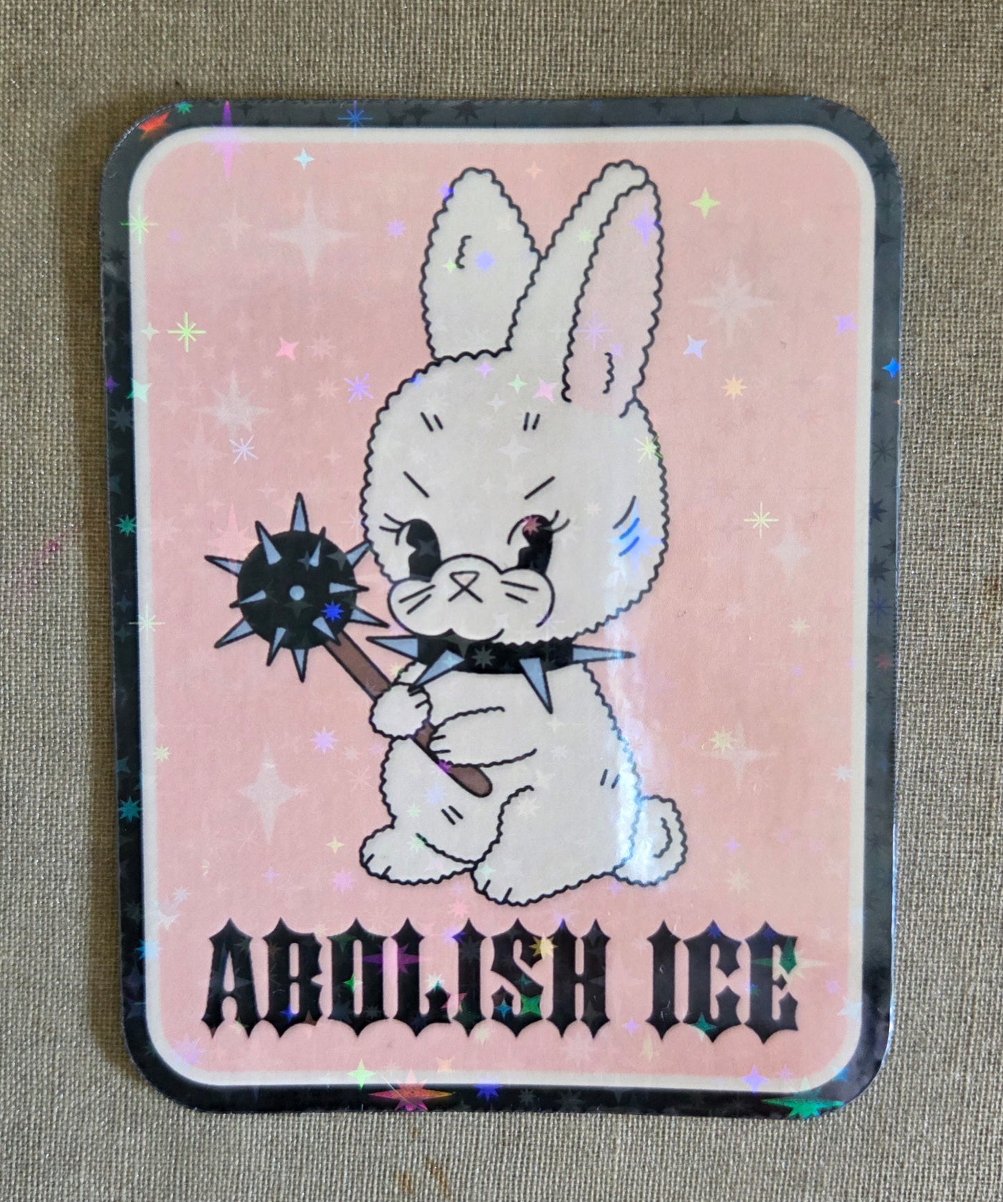 Abolish Ice Stabby Bunny Sticker