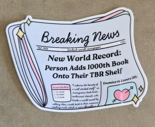 Breaking News: New World Record TBR Sticker