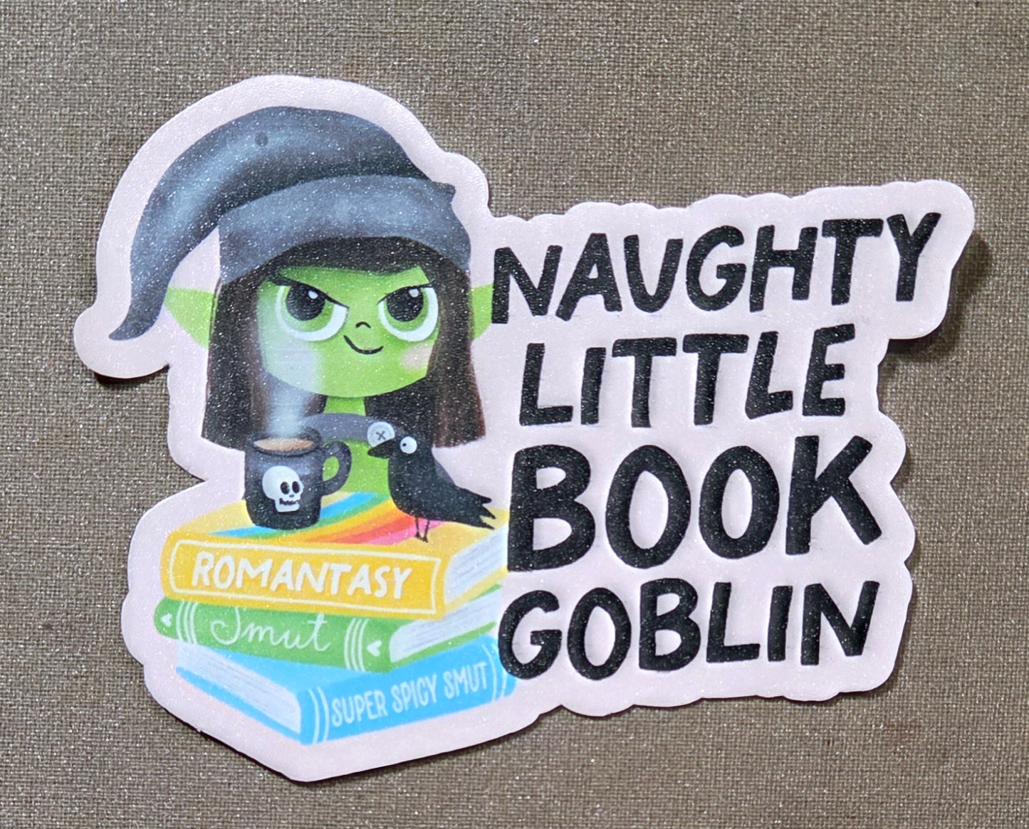 Naughty Little Book Goblin Sticker