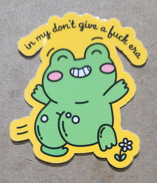 In My Don't Give a Fuck Era Frog Sticker