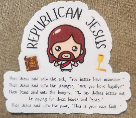 Republican Jesus Sticker