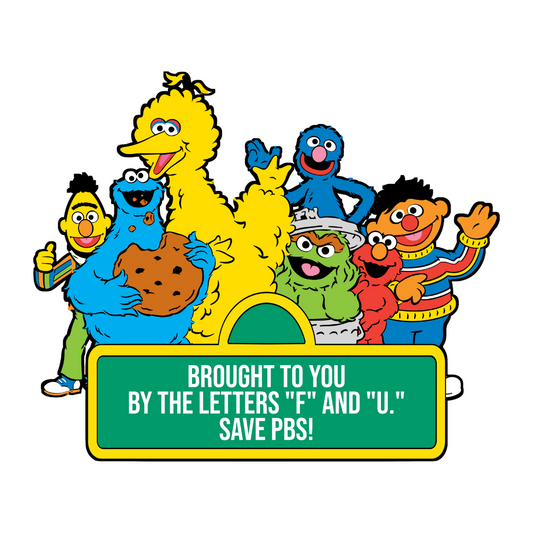 Brought to You By the Letters "F" and "U" Sesame Street Tote Natural Crossbody Tote