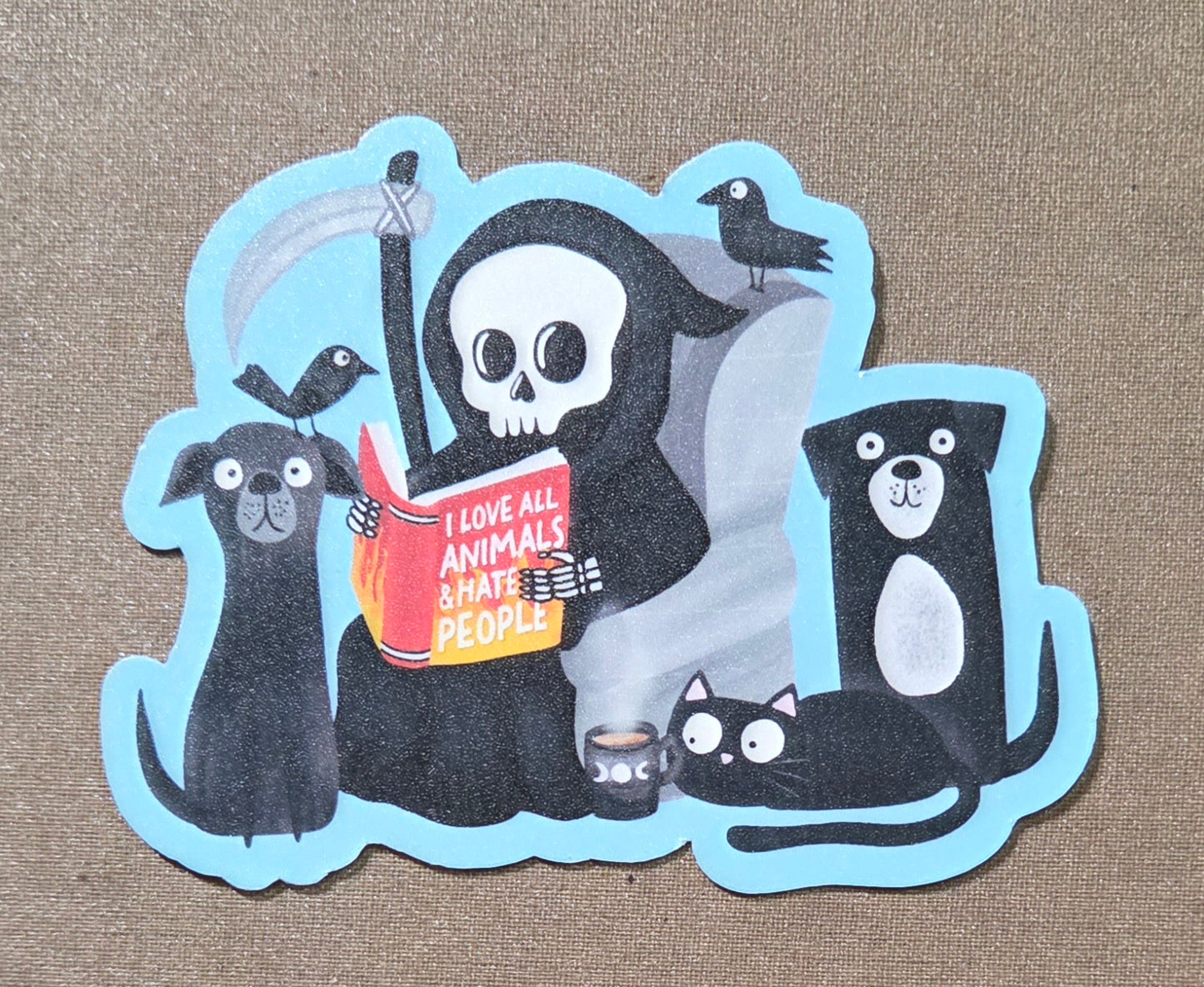 I Love All Animals & Hate People Sticker