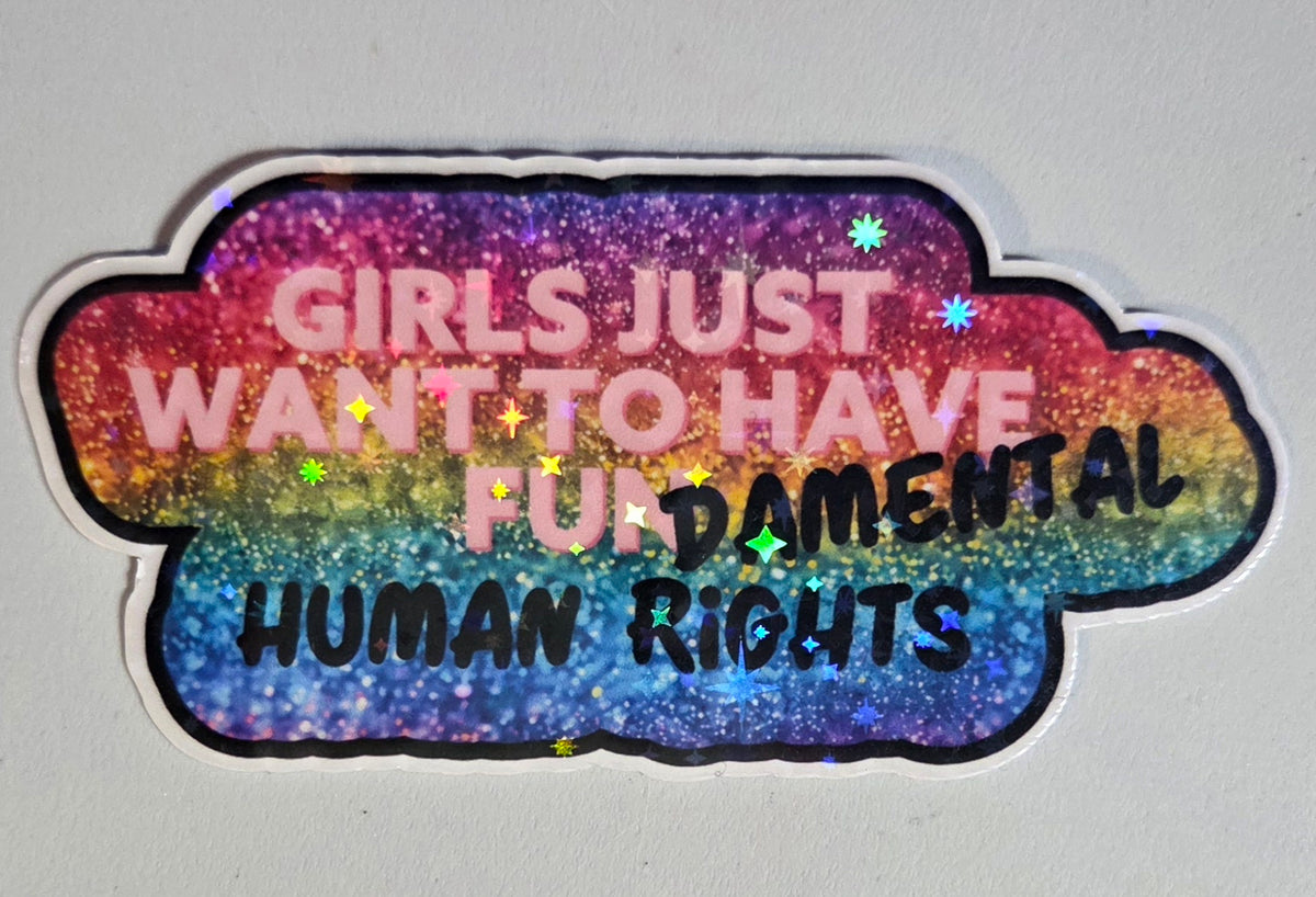 Girls Just Want to Have Fundamental Human Rights Sticker