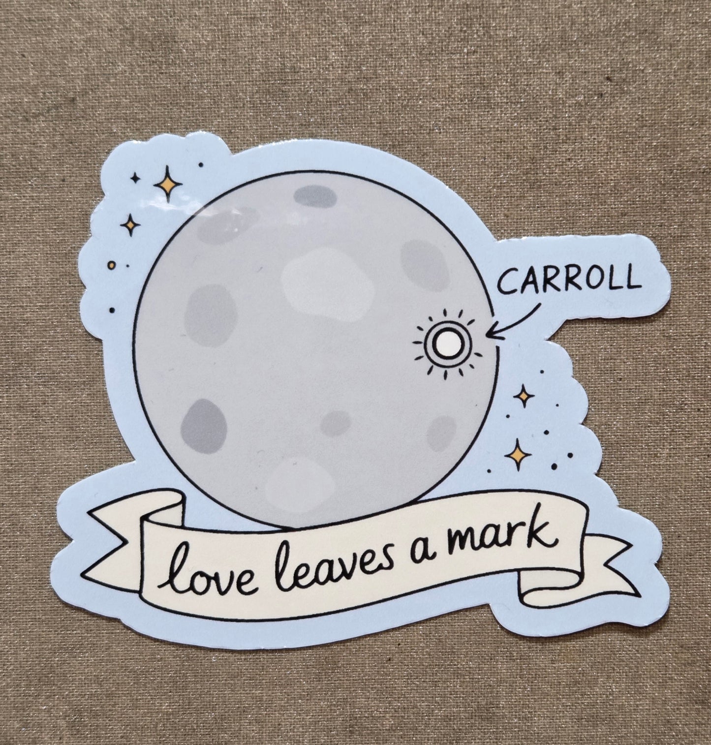 Love Leaves a Mark Moon Sticker