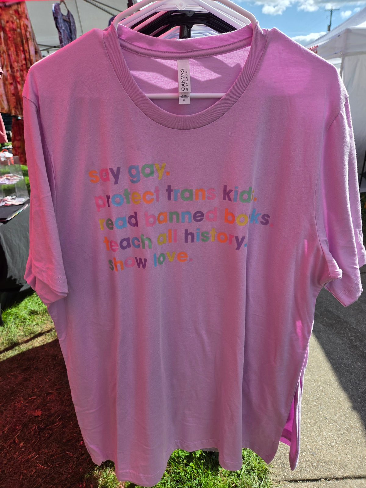 Say Gay T-Shirt Size XL Lilac