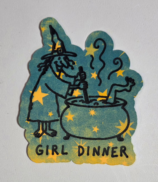 Girl Dinner Witch Sticker