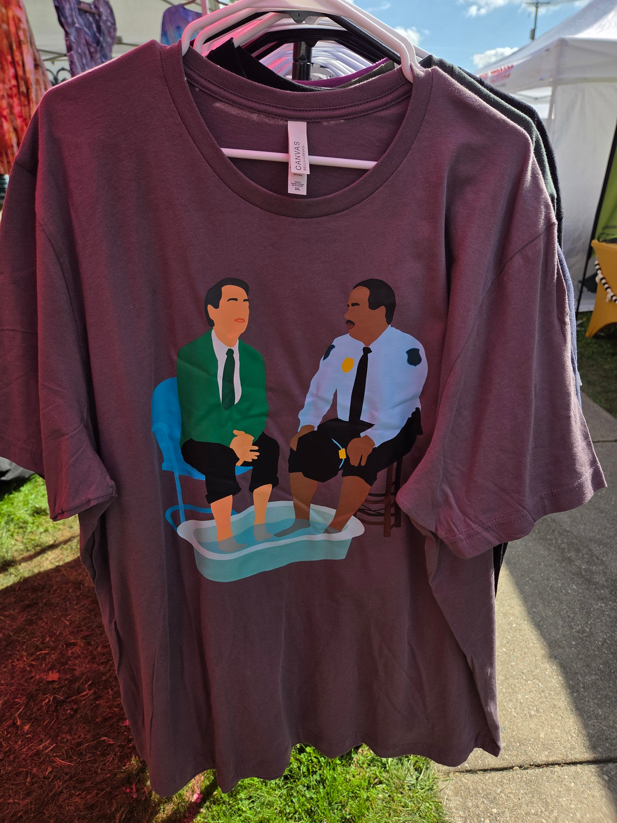 Mr. Rogers & Officer Clemmons T-Shirt Size 3XL Purple Storm