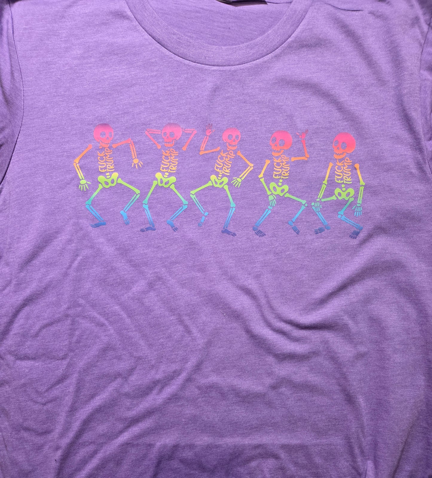 Rainbow Fuck Trump Skellie T-Shirt Size Medium (Sylvie Special)
