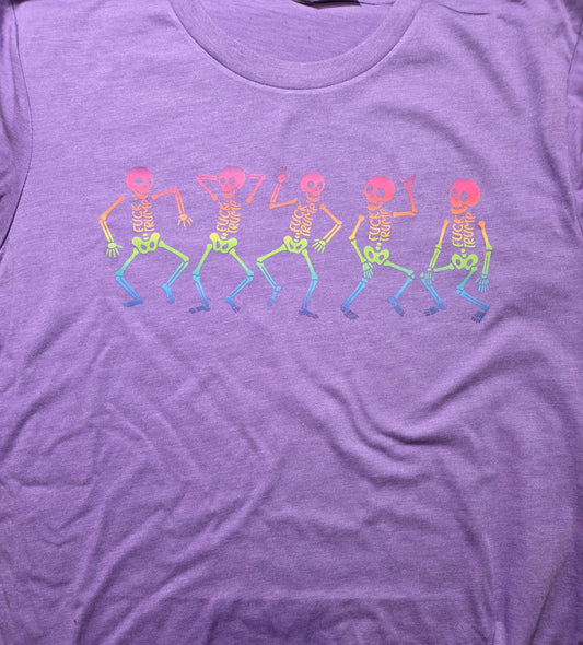 Rainbow Fuck Trump Skellie T-Shirt Size Medium (Sylvie Special)