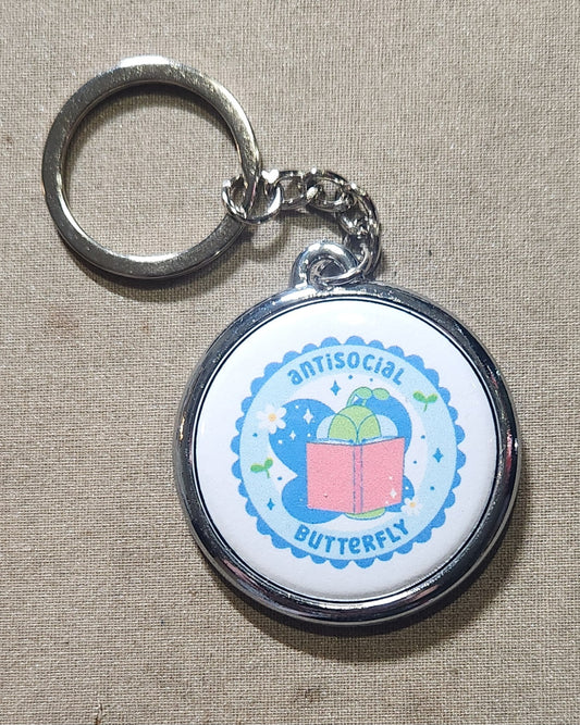 Antisocial Butterfly Keychain