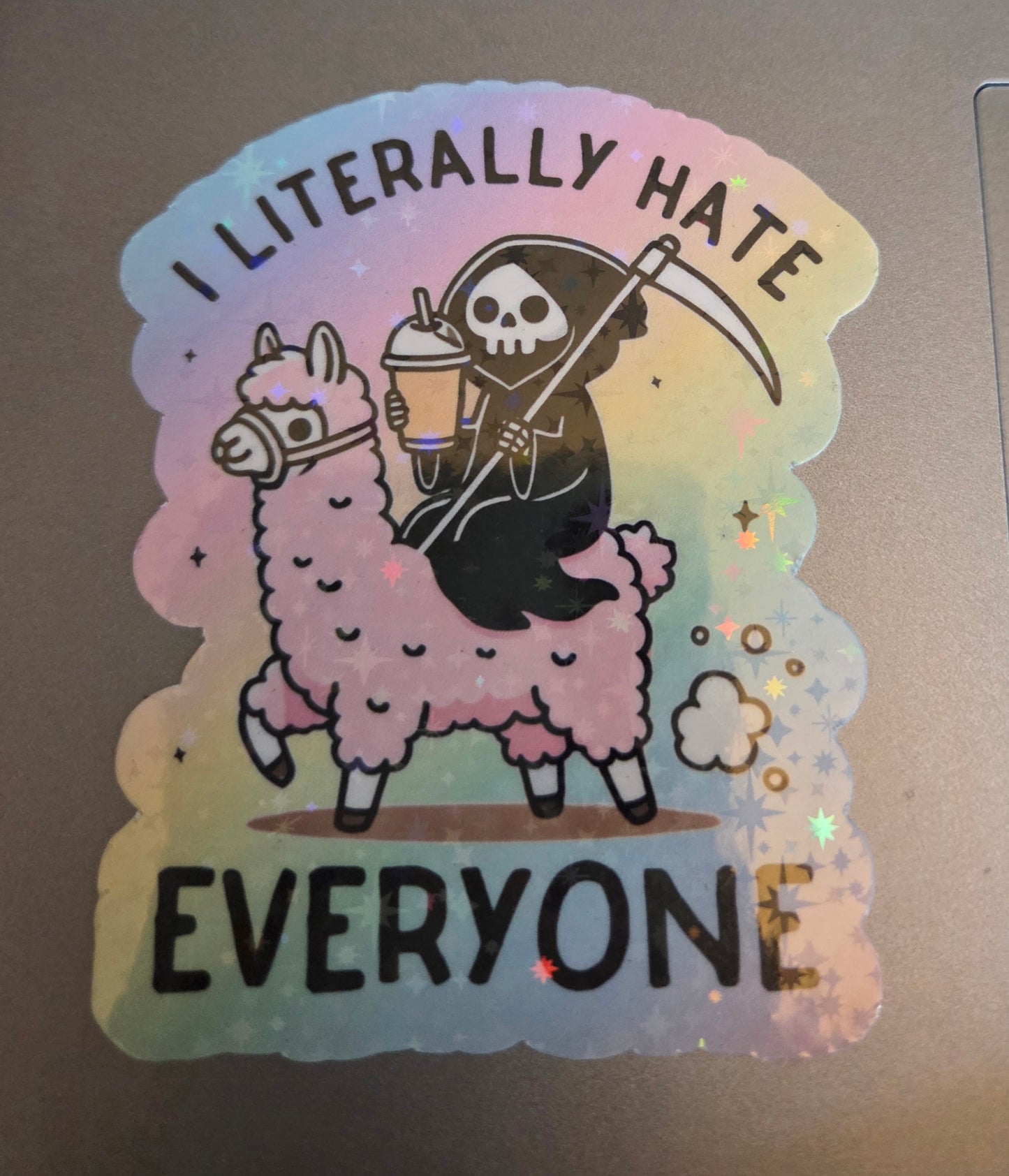 I Literally Hate Everyone Sticker