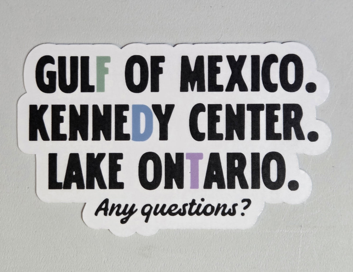 Gulf of Mexico/Kennedy Center/Lake Ontario Subtle FDT Sticker