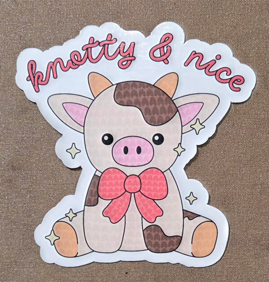 Knotty & Nice Highland Cow Sticker