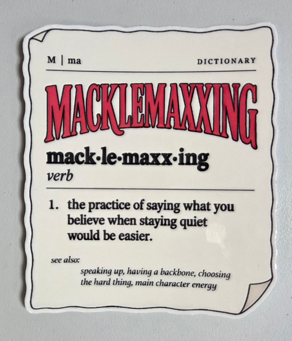 Macklemaxxing Sticker