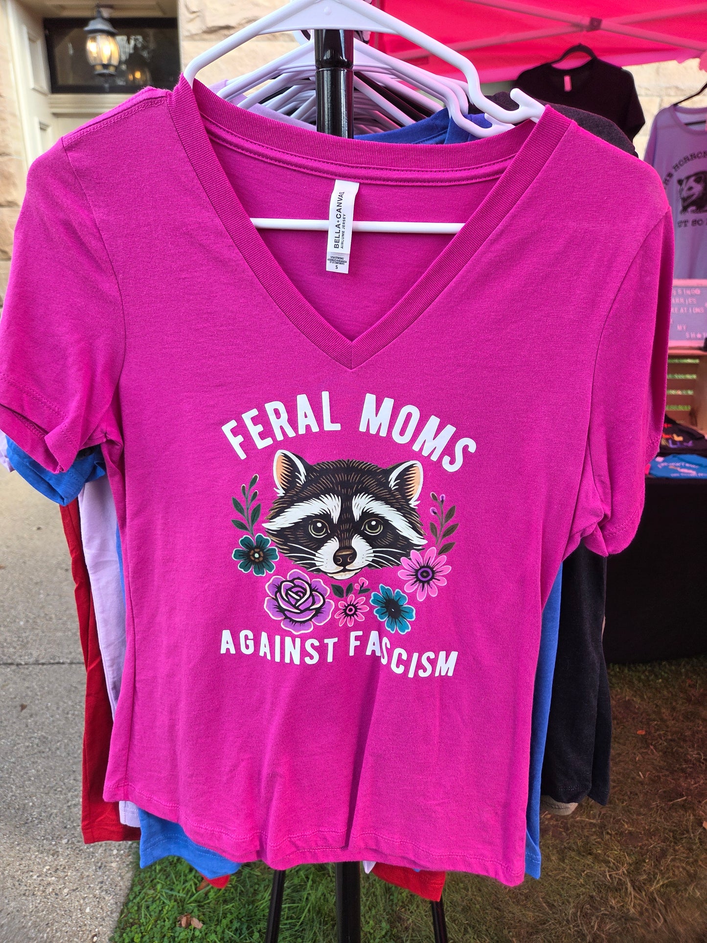 Feral Moms Against Fascism Size S Berry
