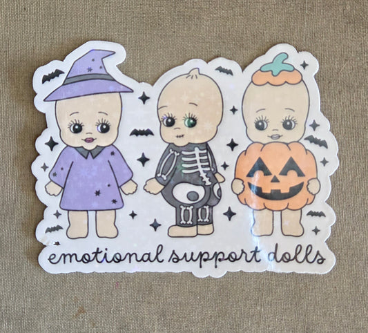 Emotional Support Kewpie Doll Sticker