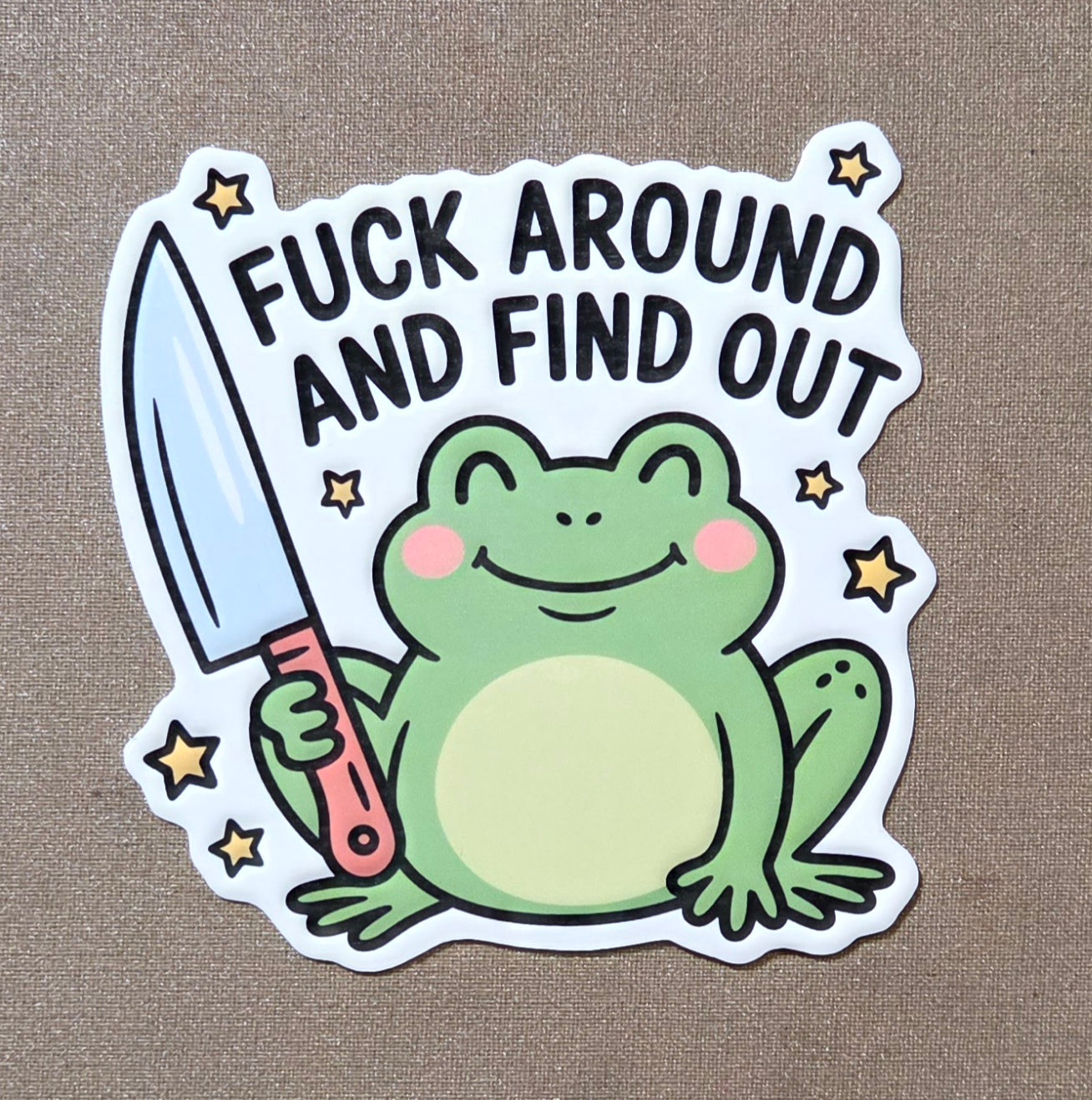Fuck Around and Find Out Frog Sticker