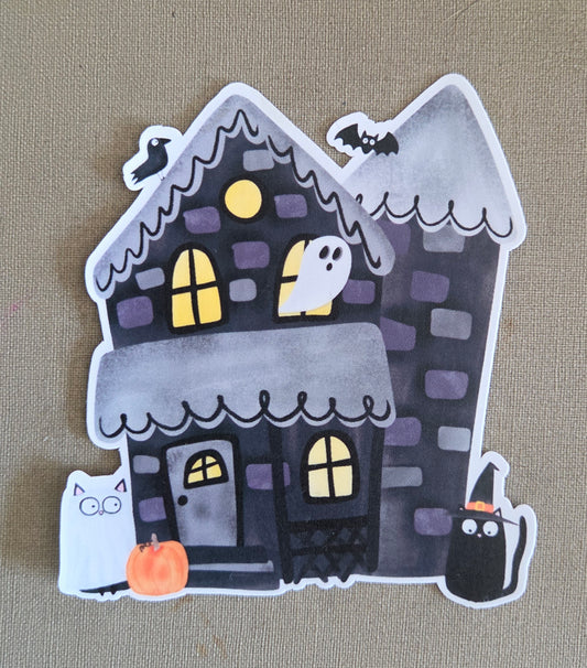 Haunted House Sticker