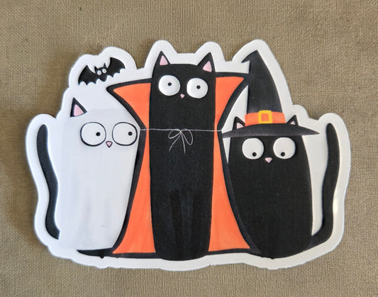 Spooky Kitty Trio Sticker