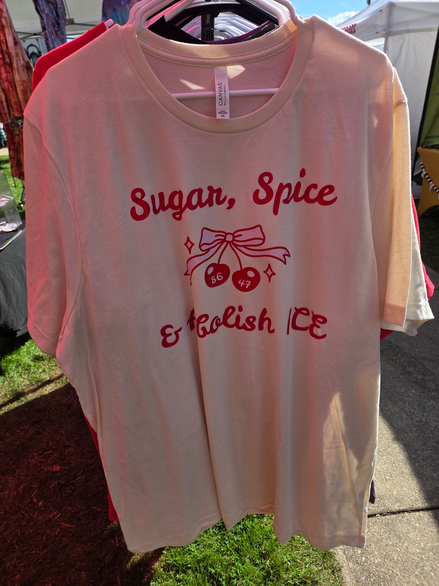 Sugar Spice & Abolish Ice T-Shirt Size 3X Natural