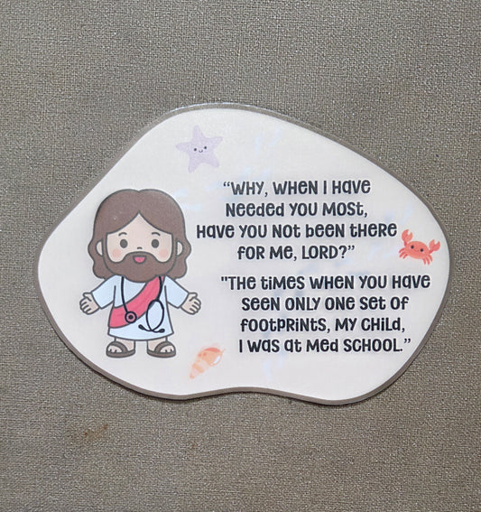 Doctor Jesus Footprints Sticker